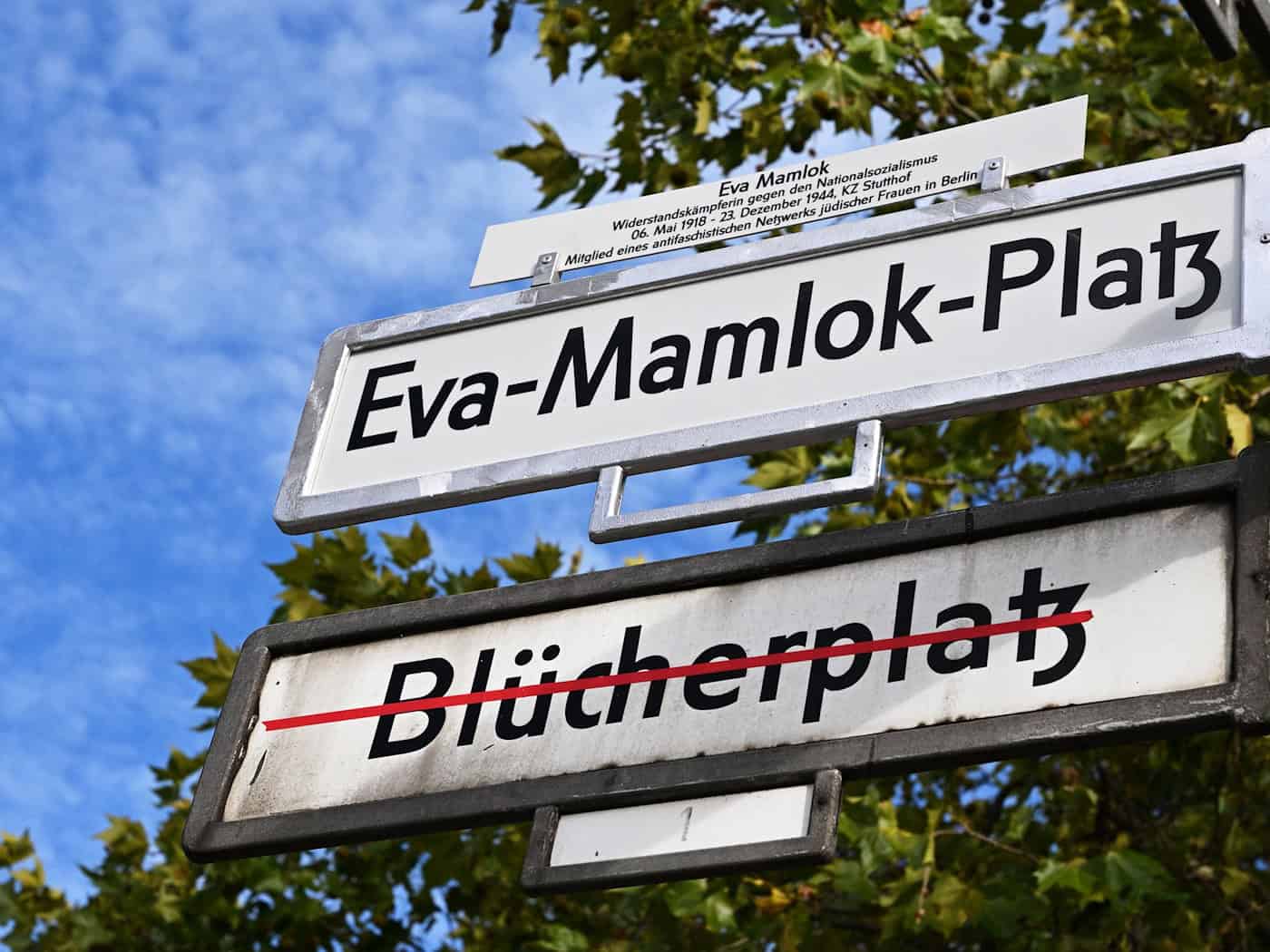 Blücherplatz in Kreuzberg heißt jetzt Eva-Mamlok-Platz