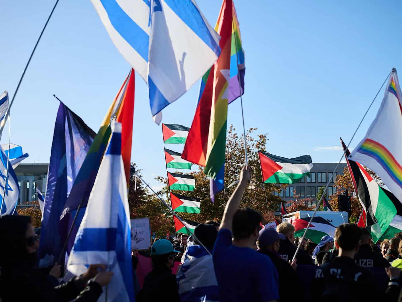 Propalästinensische Demonstration im Regierungsviertel