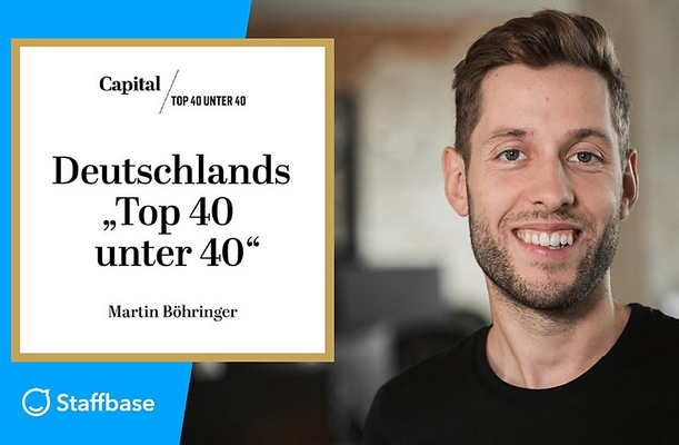 TU Chemnitz: TU-Absolvent und Staffbase-Mitgründer Dr. Martin Böhringer gehört zu den „Top 40 unter 40“