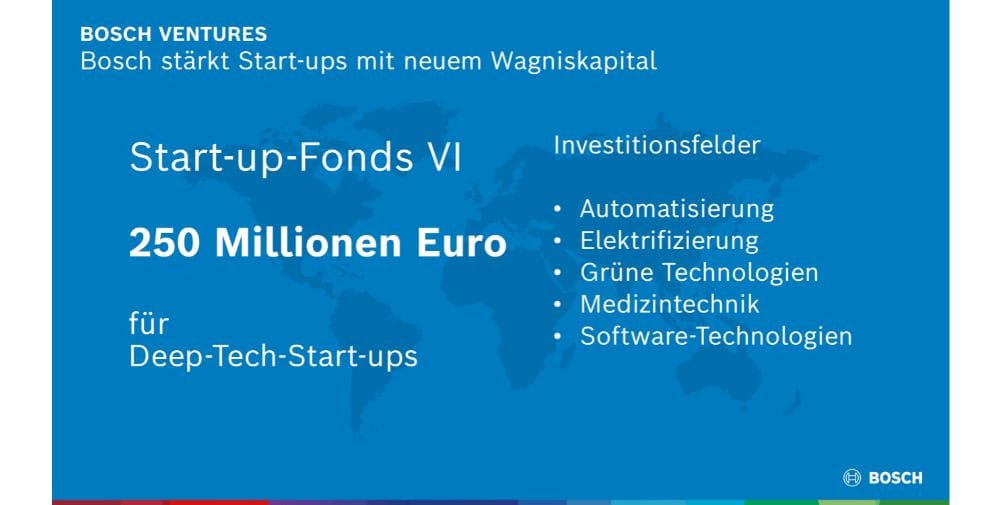 Bosch: Stärkung von Start-ups mit 250-Millionen-Euro-Fonds