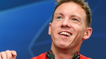 Leipzigs Trainer Julian Nagelsmann spricht in der Pressekonferenz. Foto: Jan Woitas/dpa-Zentralbild/dpa