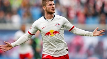 Leipzigs Spieler Timo Werner jubelt nach einem Tor. Foto: Jan Woitas/dpa-Zentralbild/dpa