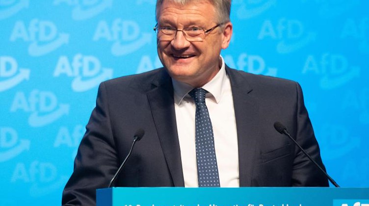 Jörg Meuthen, Bundessprecher der AfD, spricht beim Parteitag der AfD. Foto: Hauke-Christian Dittrich/dpa