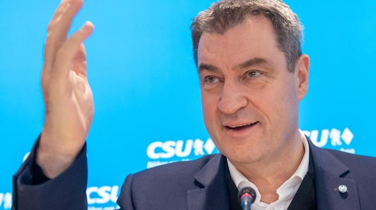 Markus Söder (CSU), Parteivorsitzender und Ministerpräsident von Bayern, auf einer Veranstaltung. Foto: Peter Kneffel/dpa