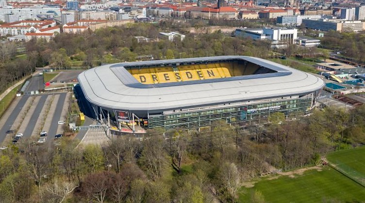Das Rudolf-Harbig-Stadion, Spielstätte der SG Dynamo Dresden. Foto: Jan Woitas/dpa-Zentralbild/dpa/Archivbild