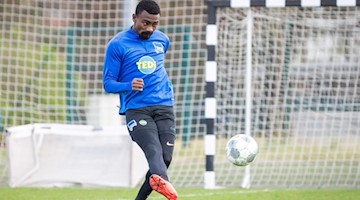 Hethas Salomon Kalou beim Training. Foto: Jan-Philipp Burmann/Hertha BSC via City-Press GmbH/dpa/Archivbild