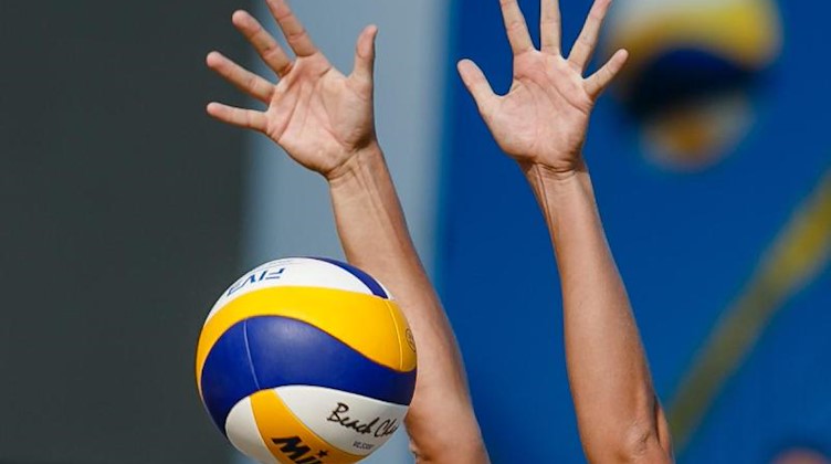Die Hände eines Volleyballspielers strecken sich nach dem Ball. Foto: Frank Molter/dpa/Archivbild