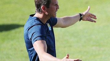 Patrick Glöckner, Trainer vom Chemnitzer FC. Foto: Daniel Karmann/dpa/Archivbild