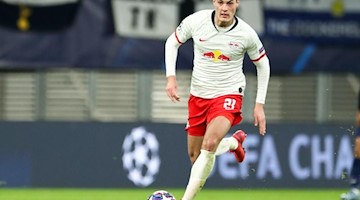 Leipzigs Spieler Patrik Schick am Ball. Foto: Jan Woitas/dpa/Archivbild