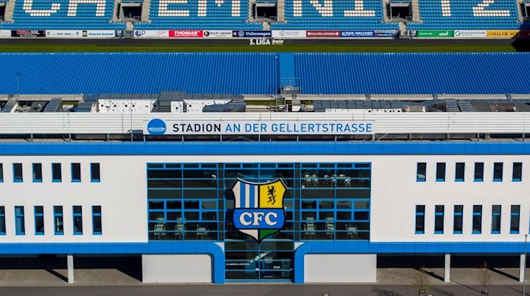 Das «Stadion an der Gellertstraße», Heimspielstätte des Chemnitzer FC. Foto: Jan Woitas/dpa-Zentralbild/ZB/Archivbild