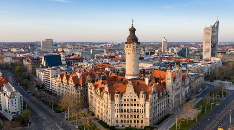 Blick auf die Innenstadt von Leipzig,. Foto: Jan Woitas/dpa-Zentralbild/dpa/Symbolbild