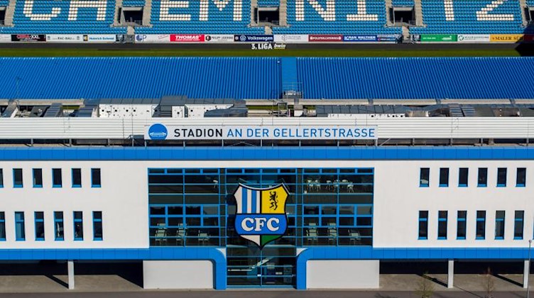 Das Stadion an der Gellertstraße, Heimspielstätte des Chemnitzer FC. Foto: Jan Woitas/dpa-Zentralbild/ZB/Archivbild