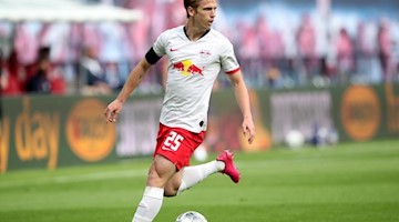 Dani Olmo vom RB Leipzig in Aktion. Foto: Alexander Hassenstein/Getty Images Europe/Pool/dpa/Archivbild
