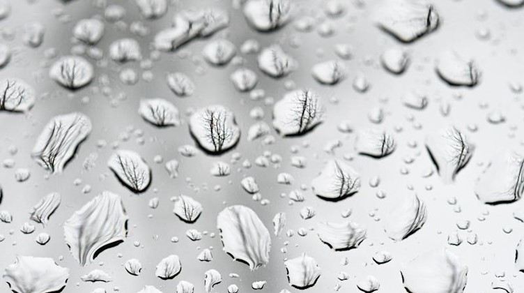 Regentropfen auf einer Fensterscheibe. Foto: Mohssen Assanimoghaddam/dpa/Symbolbild