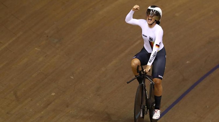 Lisa Brennauer in Aktion, hier bei den European Championships 2018. Foto: John Walton/PA Wire/dpa/Archivbild