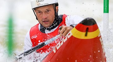 Franz Anton startet im Halbfinale Canadier Einer Herren. Foto: Jan Woitas/dpa-Zentralbild/dpa/Aktuell