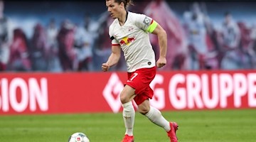 Marcel Sabitzer von Leipzig während eines Spiels in Aktion. Foto: Alexander Hassenstein/Getty Images Europe/Pool/dpa/Archivbild