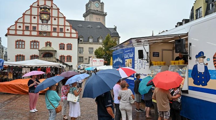 Der Altmarkt in Plauen ist zu sehen. Foto: Hendrik Schmidt/dpa-Zentralbild/dpa/Archivbild