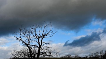Dunkle Wolken ziehen über eine Landschaft. Foto: Patrick Pleul/dpa-Zentralbild/ZB/Symbolbild