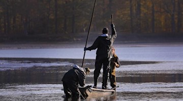 Binnenfischer bei der Arbeit auf dem Wasser. Foto: Tino Plunert/dpa-Zentralbild/ZB/Symbolbild