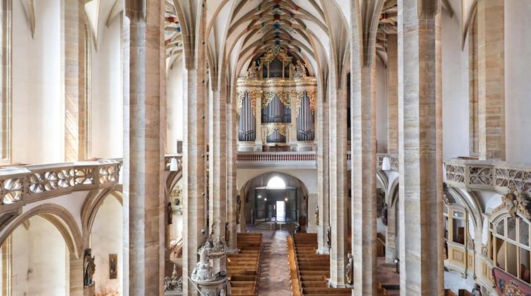 Blick in den Dom St. Marien Freiberg mit der Großen Silbermann-Orgel. Foto: Jan Woitas/dpa-Zentralbild/ZB/Archivbild