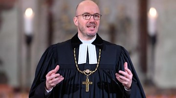 Tobias Bilz, evangelischer Landesbischof, spricht. Foto: Sebastian Kahnert/dpa-Zentralbild/dpa/Archivbild