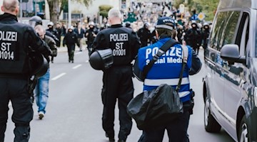 Demo 1. Mai 2019 in Plauen // Bild: Polizei Sachsen