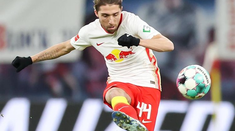 Leipzigs Kevin Kampl am Ball. Foto: Jan Woitas/dpa-Zentralbild/dpa/Archivbild