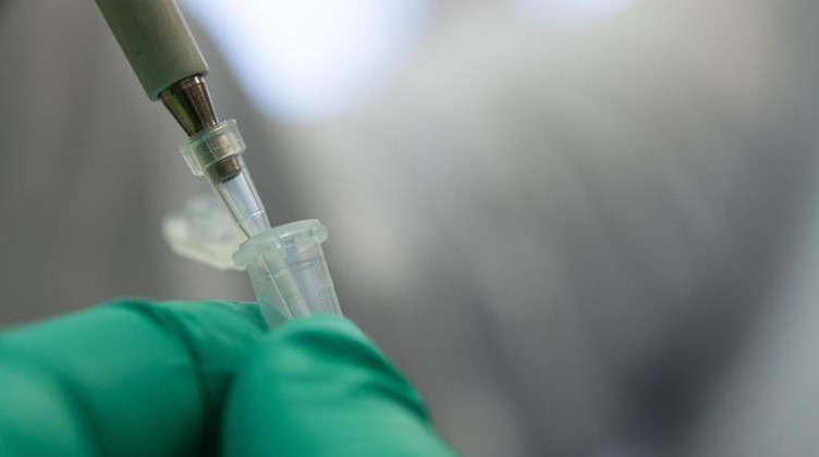 Ein PCR-Test wird für die Analyse auf eine Mutationen des Coronavirus vorbereitet. Foto: Sebastian Gollnow/dpa