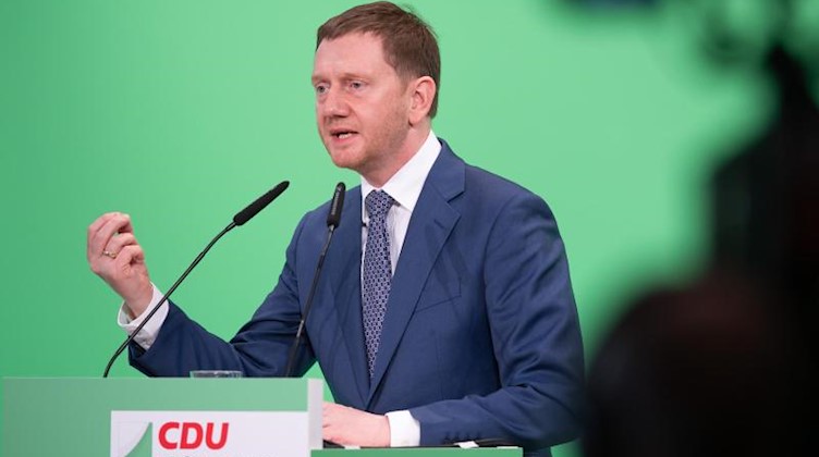 Der sächsische CDU-Partei- und Regierungschef Michael Kretschmer. Foto: Sebastian Kahnert/dpa-Zentralbild/dpa