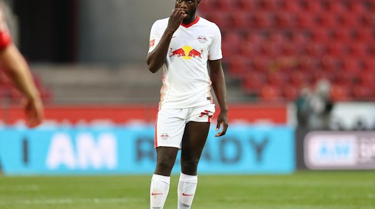 Leipzigs Abwehrspieler Dayot Upamecano. Foto: Rolf Vennenbernd/dpa Pool/dpa/Archivbild