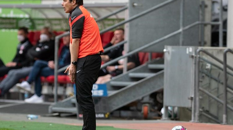 Trainer Marc Hensel. Foto: Bernd Thissen/dpa/Archivbild