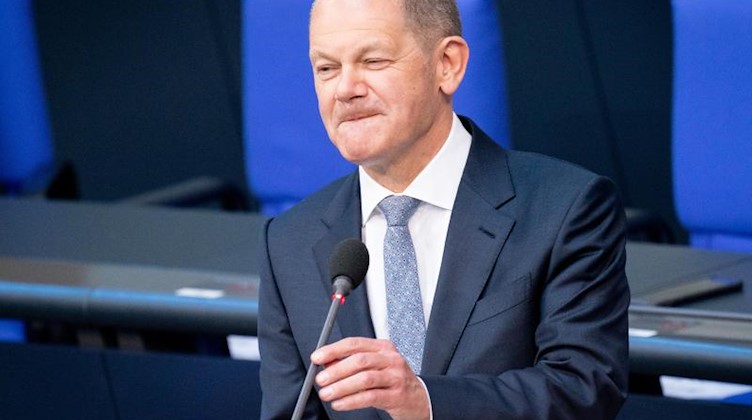 Olaf Scholz (SPD), Bundesminister der Finanzen, spricht im Bundestag. Foto: Kay Nietfeld/dpa