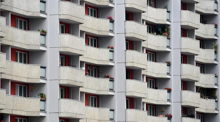 Blick auf die Fassade eines Wohnhauses. Foto: Britta Pedersen/dpa-Zentralbild/dpa/Symbolbild
