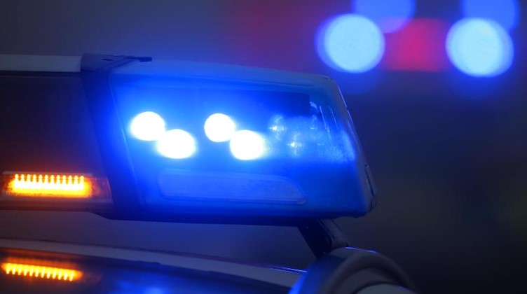 Ein Polizeiauto mit eingeschaltetem Blaulicht steht an einer Unfallstelle. Foto: Karl-Josef Hildenbrand/dpa/Symbolbild