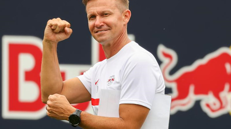 Der neue Trainer von RB Leipzig, Jesse Marsch, beim Trainings-Auftakt. Foto: Jan Woitas/dpa-Zentralbild/dpa/Archiv