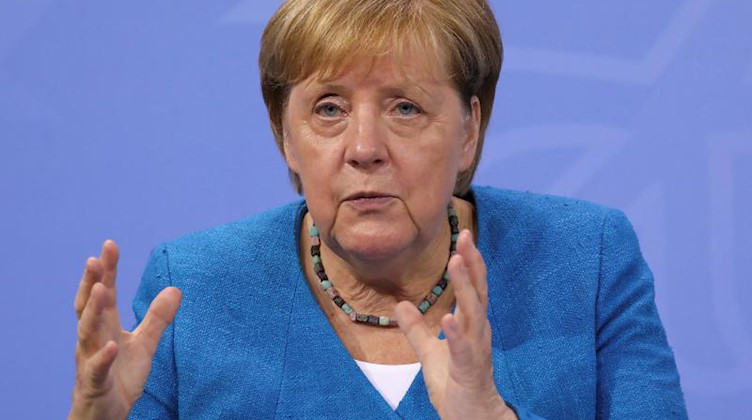 Bundeskanzlerin Angela Merkel (CDU) hat an die vielen Opfer an der Berliner Mauer erinnert. Foto: Christian Mang/Reuters/Pool/dpa/Archivbild