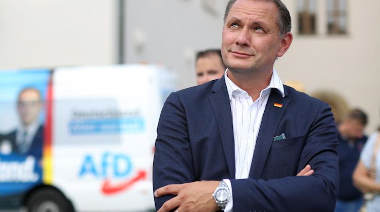 Tino Chrupalla, AfD-Bundesvorsitzender und Spitzenkandidat zur Bundestagswahl. Foto: Ronny Hartmann/dpa/Archivbild