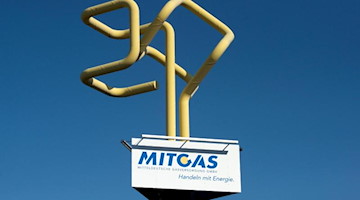 Das Logo der Mitteldeutschen Gasversorgungs GmbH (Mitgas). Foto: Peter Endig/dpa-Zentralbild/dpa