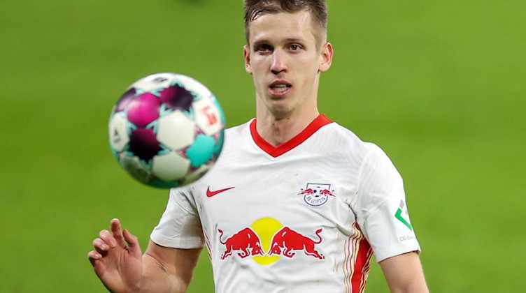 Leipzigs Dani Olmo am Ball. Foto: Jan Woitas/dpa-Zentralbild/dpa/Archivbild