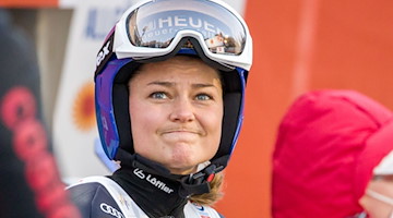 Carina Vogt, Skisprung-Olympiasiegerin 2014. / Foto: Daniel Karmann/dpa/Archivbild