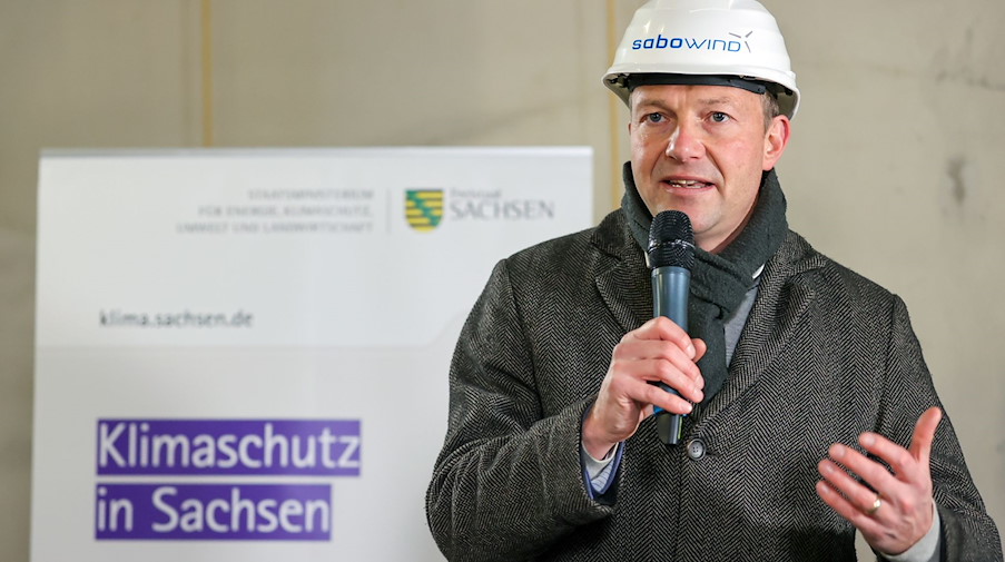 Wolfram Günther (Bündnis 90/Die Grünen), Minister für Energie, spricht. / Foto: Jan Woitas/dpa-Zentralbild/dpa
