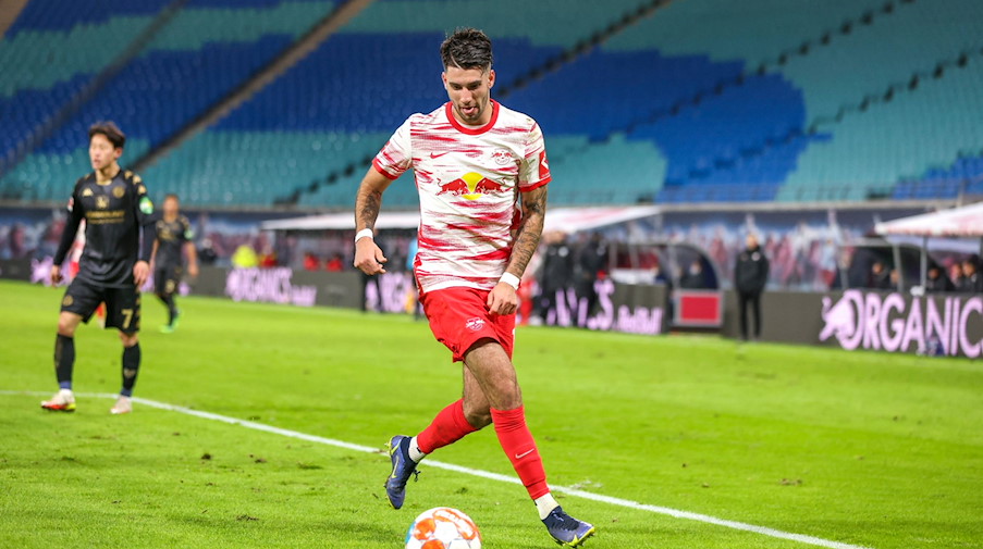 Dominik Szoboszlai am Ball. / Foto: Jan Woitas/dpa-Zentralbild/dpa/Archivbild