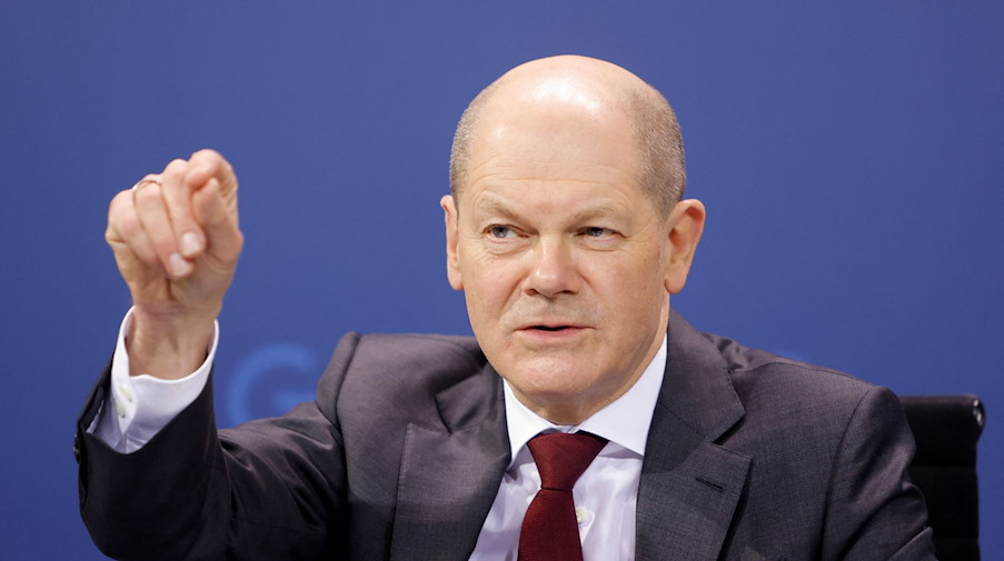 Bundeskanzler Olaf Scholz (SPD). / Foto: Michele Tantussi/Reuters/Pool/dpa