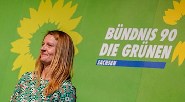 Sachsens Grünen-Parteichefin Christin Furtenbacher. / Foto: Peter Endig/dpa-Zentralbild/dpa