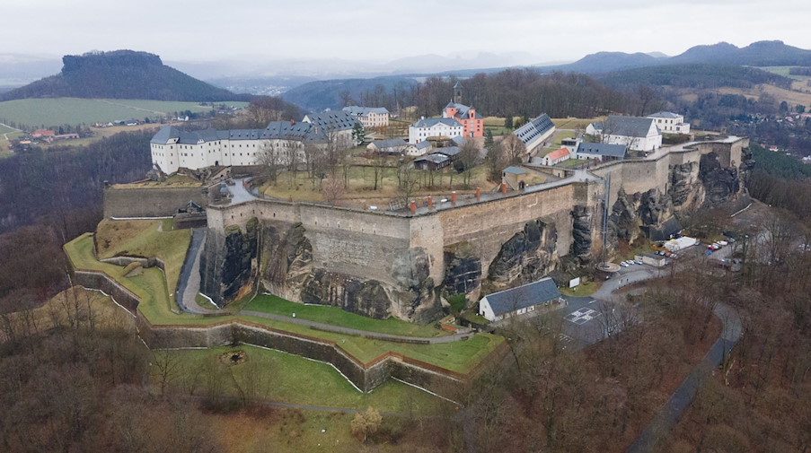 Die historische Wehranlage der Festung Königstein. / Foto: Sebastian Kahnert/dpa-Zentralbild/dpa/Archivbild