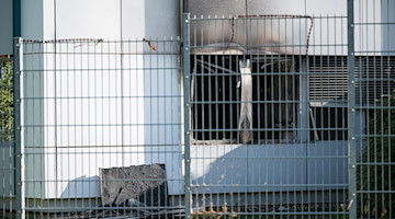 Brandanschlag auf geplante Asylunterkunft in Bautzen. / Foto: Paul Glaser/dpa