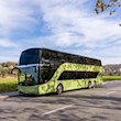 Komfortabler grüner Doppeldecker für die neuen Tagestouren der Stadtrundfahrt Dresden GmbH zu interessanten Zielen in der Umgebung wie Prag, Berlin, Potsdam, Leipzig, Meißen, Sächsische Schweiz und Spreewald