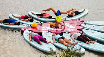 SUP Yoga auf dem Partwitzer See 