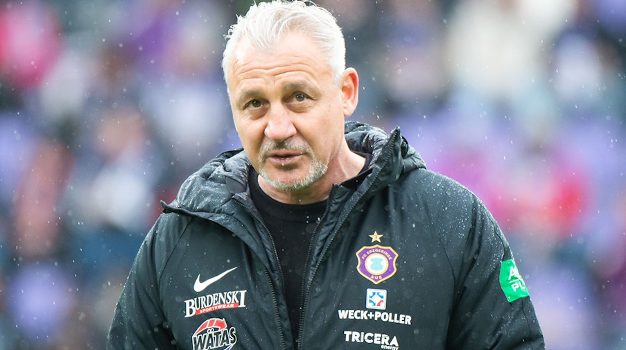 Trainer Pavel Dotchev vom FC Erzgebirge Aue. / Foto: Christian Modla/dpa/Archivbild